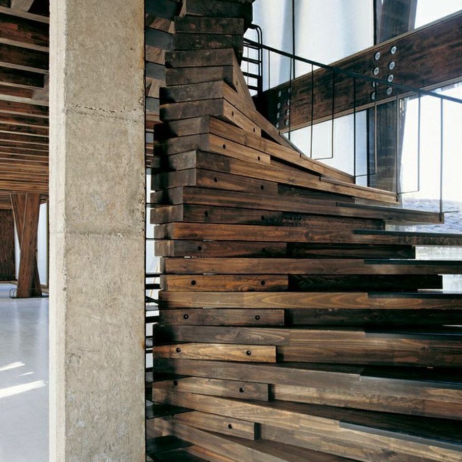escaliers en bois rustiques
