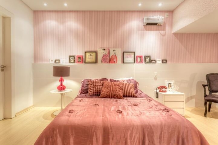 chambre jeune rose