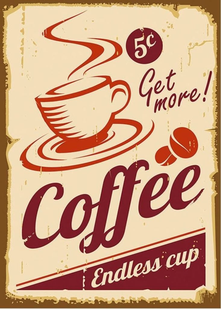 Affiche de café vintage