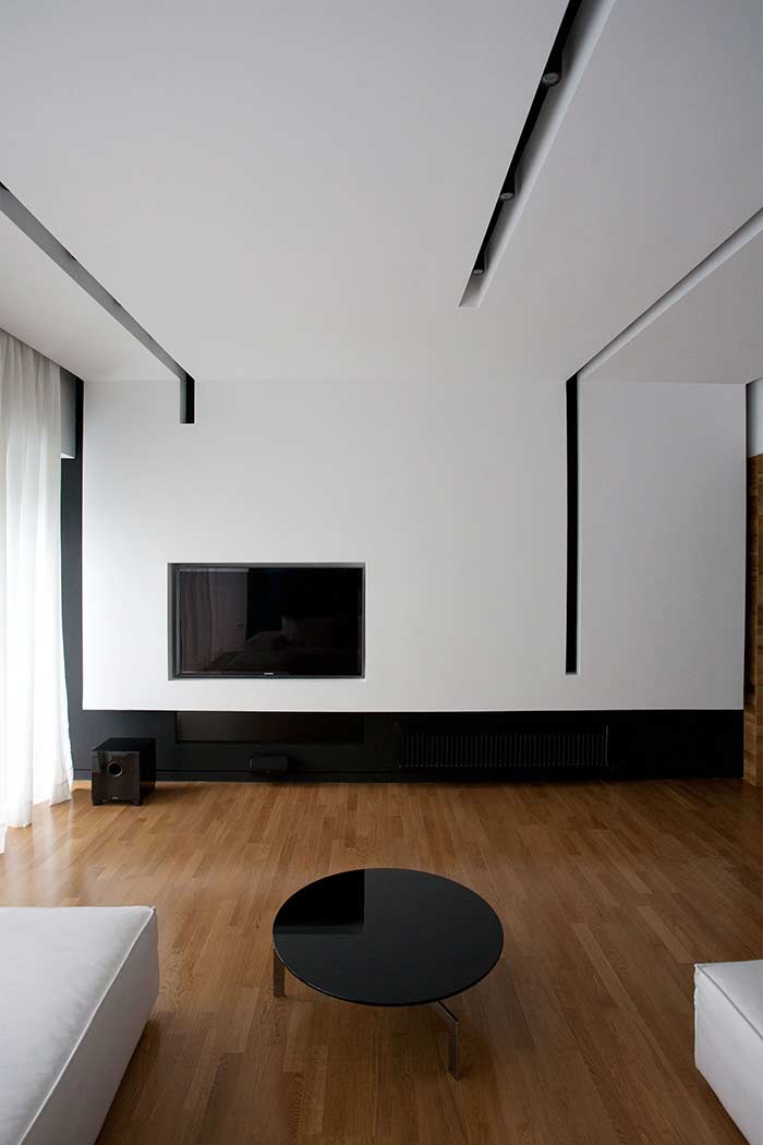 Décoration moderne avec plafond en plâtre