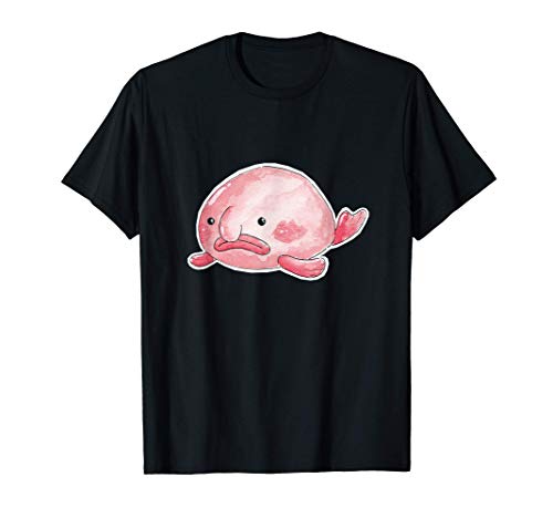 Ugly Blob Fish Aquarelle BlobFish Conception de t-shirt Kawaii mignon