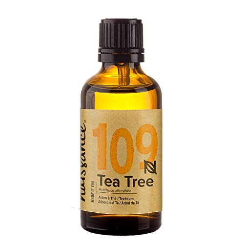 Huile d'arbre à thé Naissance 50 ml - Pure, naturelle, sans cruauté envers les animaux, végétalienne, cuite à la vapeur et non diluée - Pour l'aromathérapie et le massage - Arôme calmant et purifiant