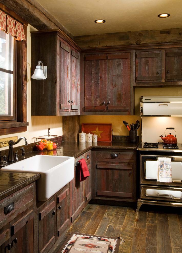 armoires de cuisine rustiques