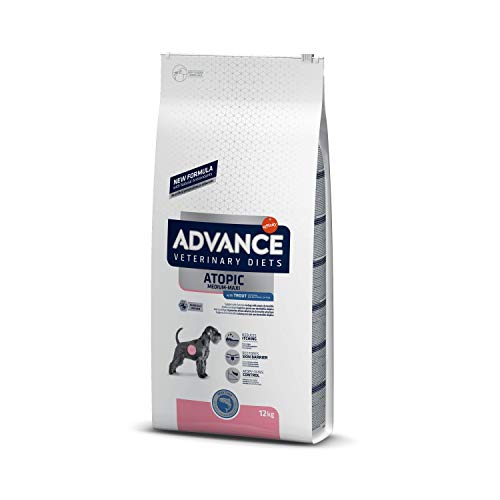 ADVANCE Veterinary Diets Atopic - Nourriture pour chiens adultes moyens et truites à peau atopique - 12 kg