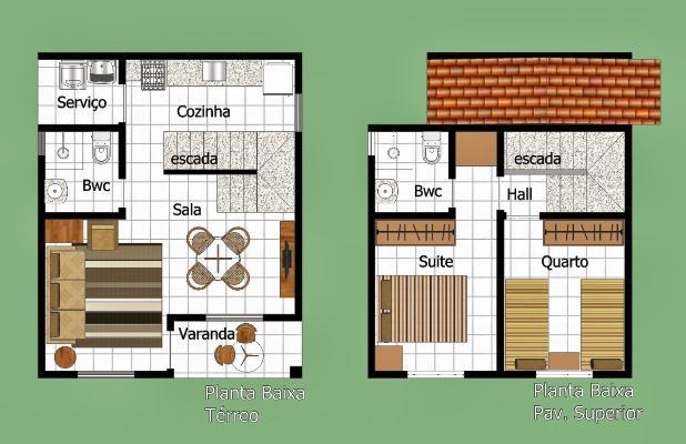 Plan d'étage d'une maison moderne avec suite