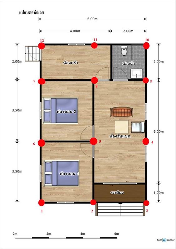 plans simples de maison à deux chambres