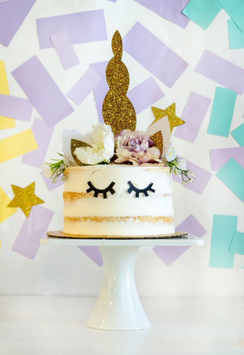 Gâteau décoratif pour la fête de la licorne