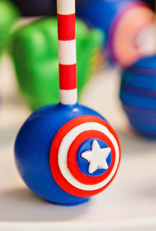 Gâteau Pop Captain America