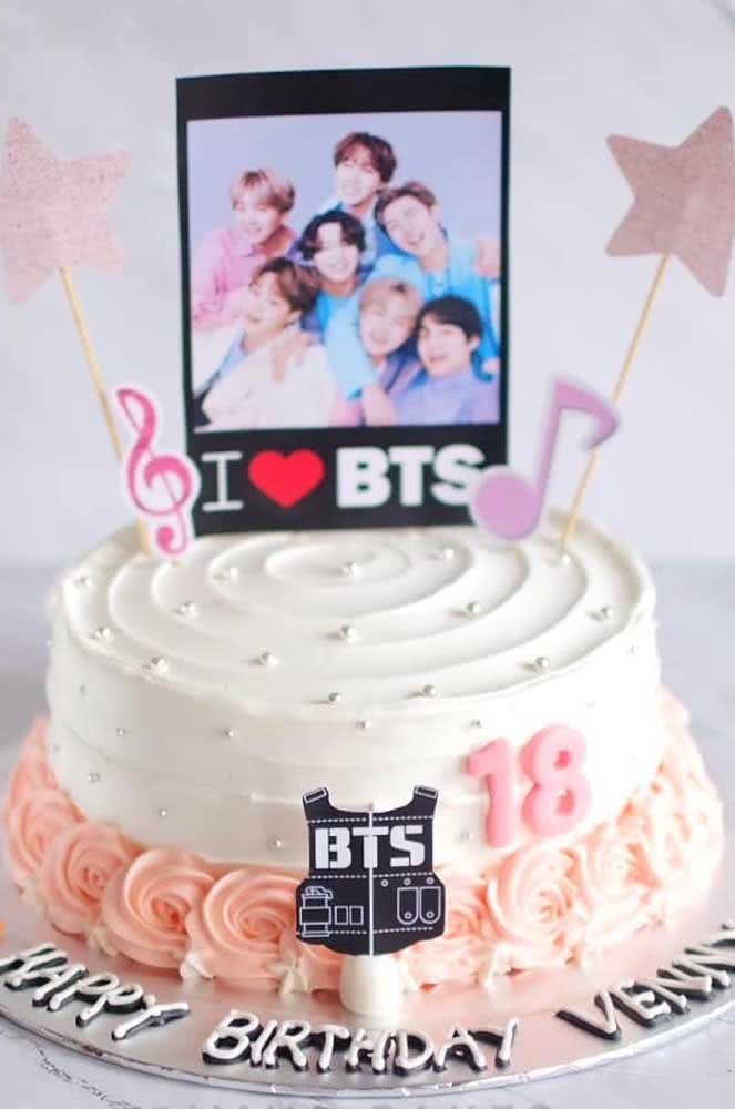Thème du gâteau BTS du 18e anniversaire
