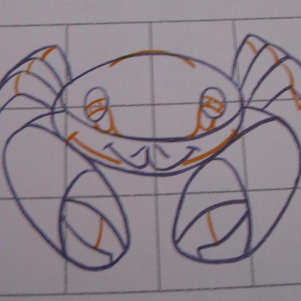 Comment dessiner un crabe - Étape 4