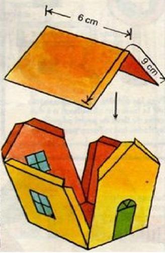 Comment faire une maison en papier - Étape 3